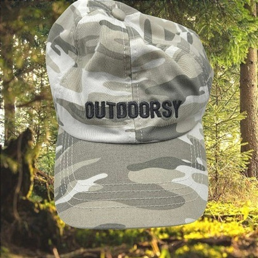 State of Mine Outdoorsy Hat Unisex OSFM Tan Camo Excellent Embroidered Dad Cap